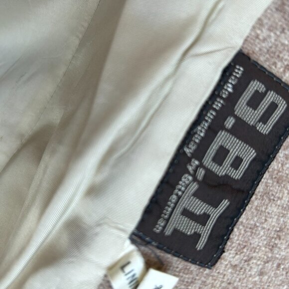 S.B.II by Bitterman 100% Pure Wool Beige Blazer | Vintage 70s Shawl Lapel 13/14 - Picture 9 of 9